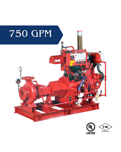HES 750 GPM (8, 9, 10, 11 Bar) Fire Fighting Pump Set (Diesel + Electric + Jockey)