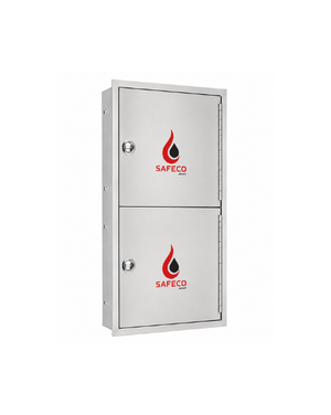 Safeco Double Cabinet Door – Recessed Mounted, Full Stainless Steel (160x80x34)
