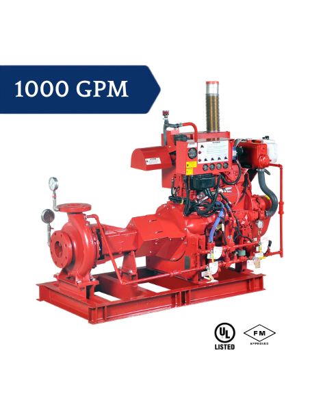 HES 1000 GPM (9, 10 Bar) Fire Fighting Pump Set (Diesel + Electric + Jockey)