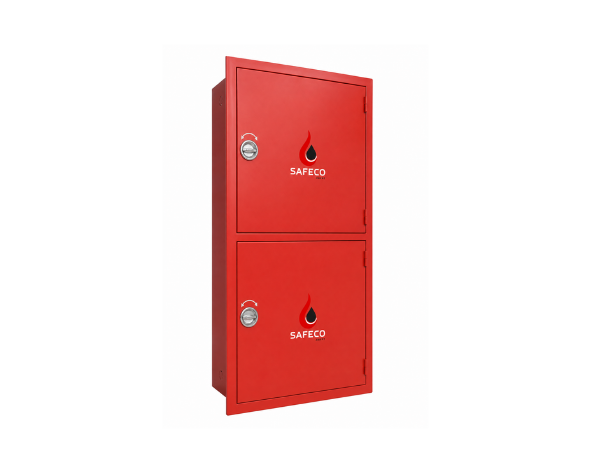 Safeco Double Fire Hose Cabinet – Recessed Mounted, Mild Steel (160x80x30)